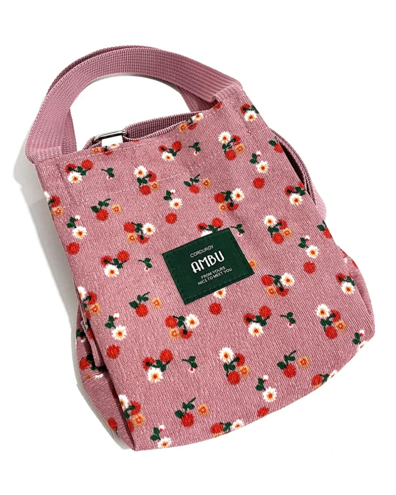 Morral Retro - Palo Rosa Floreado