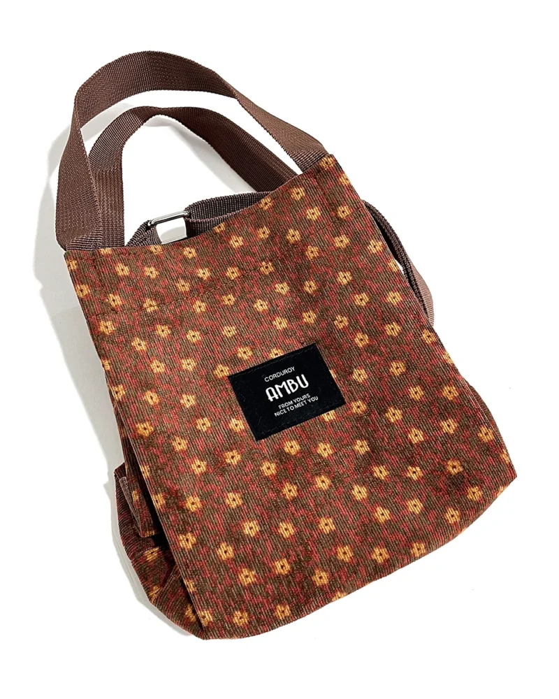 Morral Retro - Marrón Floreado