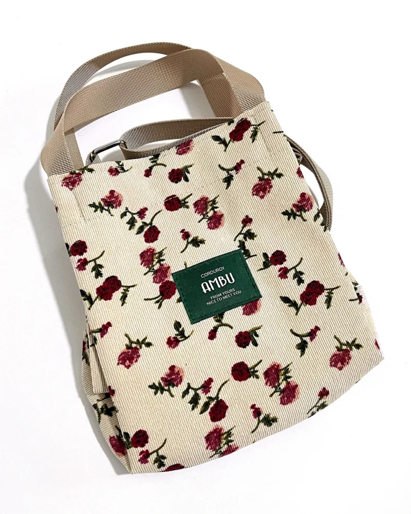 Morral Retro - Beige Floreado