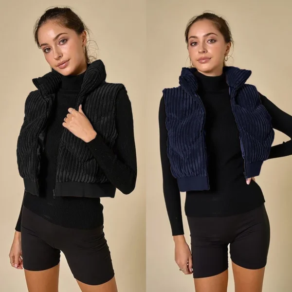 chaleco puffer corduroy
